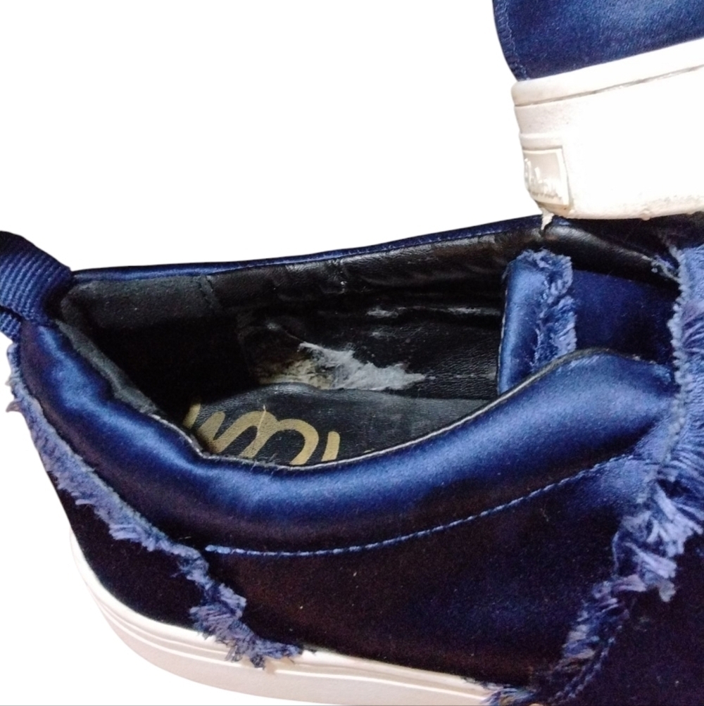 Sam Edelman Satin Blue Low-Top Sneakers Size 10 M - Picture 10 of 12